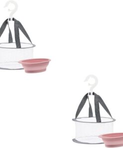 Healeved 2ensembles Set De Nettoyeur De Pinceaux Silicone Avec Panier De Séchage Tapis De Nettoyage Pour Outils De Maquillage