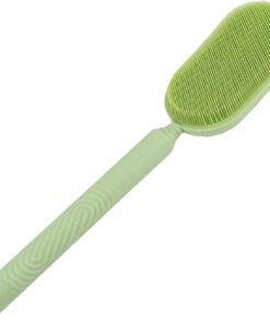 Silicone Back Scrubbber, Long Handle Shower Brush, Telescopic Body Scrub with Soft Bristles, Ergonomic Grip Bath Tool, Flexible Design with Gentle Clean, Personal Care for Women Kids