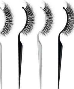 Artibetter Outil de Greffe de Cils en Plastique Argenté Courbe Réglable, Présentoir Faux Cils 3 Pièces pour Usage Salon et Domicile