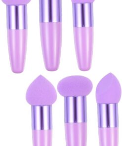 6pièces Pinceaux De Maquillage Éponges De Humides Et Sèches Outils Cosmétiques Pour Maquillage Parfait