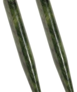 ULTECHNOVO Bâtonnet de Massage Facial Outil de Grattage et Point de Pression en Jade 2 Pièces Favorise la Circulation Sanguine et Relaxation des Méridiens pour Usage à Domicile