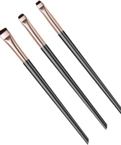 Toyvian Ensemble de Pinceaux à Sourcils et Eyeliner Manche Abs en Nylon Facile à Utiliser, Tracé Précis, Adapté Usage Professionnel Domicile