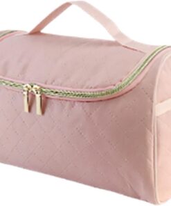 Trousse de voyage pratique pour outils de beauté avec séparateur amovible et fermeture éclair Sac de rangement à suspendre
