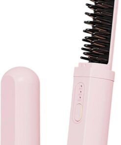 Brosse à lisser avec technologie 3 réglages de chauffage - Peigne de coiffage thermique - Poignée ergonomique - Outil de soins capillaires - Brosse à lisser