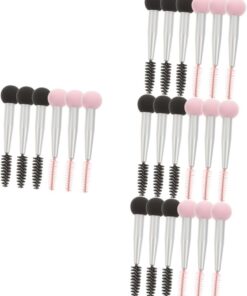 Healeved 24pièces Pinceaux De Maquillage à Applicateur Éponge Pour Fond De Teint Pinceau à Et Sourcils Outil De Maquillage Réutilisable