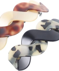 Barrettes à Cheveux en Acrylique, Lot de 2, pour Femmes | Alliage Léger, Maintien des Mèches, Usage Quotidien Lavage du Visage Soins Capillaires