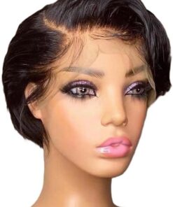 Soins capillaires Perruque Bob Lace Front Wig Naturelle Lisse Et Courte Cheveux Humains Pre-plucked Transparent HD 13x4 Pour Femmes