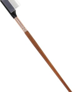 OUNONA Brosse à Cils Métal Peigne Séparateur De Cils Outil De Maquillage Pour Sourcils Dents Métalliques Précises Manche Bois Confortable
