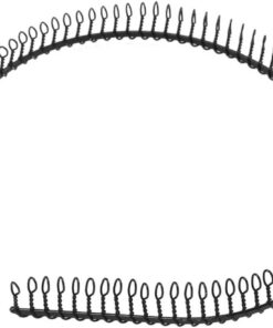 Peigne Bandeau à Dents Métalliques Noires 80 Dents pour Femmes | Longues Dents Rigides, Finition Noire, Accessoire pour Lavage du Visage et Soins Capillaires