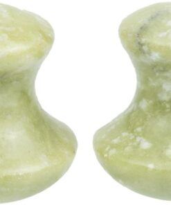 STOBAZA 2pièces Jade Naturel Gua Sha Pour Visage Lot De Outil De Massage Pour Soulager Les Ridules Fatigue Oculaire