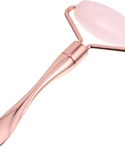 Healvian Rouleau Facial en Pierre et Acier Inoxydable, Outil de Massage Anti-rides, Raffermissant, pour Soin du Visage