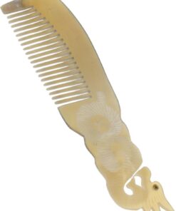 Peigne Corne De Buffle Peigne à Dents Larges Portable Outil De Massage Du Chevelu Accessoire De Soins Capillaires Chic Et