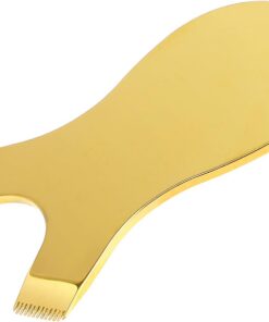 Mini peigne à cils en forme de Y pour lever et teindre les cils - Brosse en Y en acier inoxydable réutilisable - Outil de maquillage pour cils - Outil de séparation de cils pour permanente (doré)
