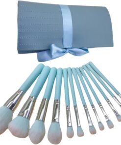 Healvian 12pièces Coffret de Pinceaux pour Maquillage avec Pochette de Rangement pour Fond de Teint Fard à Paupières et Accessoires de Maquillage