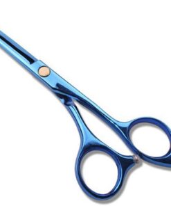 YZCIS Ciseaux de Coiffure Bleus de 5,5 Pouces, Ciseaux Plats de Coupe de Cheveux de Couleur, Outils de Soins capillaires (Bleu)