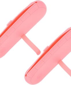 Healvian 2pièces Trousse de Voyage pour Pinceaux Maquillage Organisateur Silicone Souple pour Accessoires de Beauté de Porte-Outils Compact
