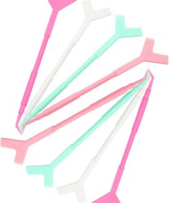 Housoutil Lot de 60 Pièces D'outils pour Rehaussement de Cils en Plastique, Brosses Pratiques et Tiges pour Extension et Soin des Cils en Salon de Beauté Couleur Aléatoire
