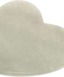 OUNONA Outil de Massage Visage Gua Sha en Pierre de Jade Naturel Grosse Taille Forme Cœur pour Soin Peau Détente et Massage Facial