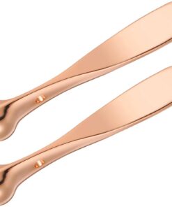 Healvian 6pièces Outils De Massage Contour Des Yeux Alliage De Zinc Spatules Pour Crème Contour Des Yeux Rose