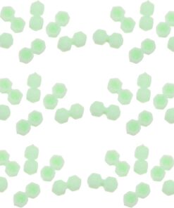 VICASKY Godets de Colle à Faux Cils Verts 400 Pièces, Godets Hexagonaux à Double Trou pour Extensions de Cils, Mini Plateaux Précision avec Cône Diamant pour Usage Professionnel en Salon