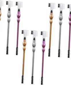 Healeved 9pièces Lot de Peignes à Sourcils Doubles Rouleau à Cils Outil de Maquillage pour Sourcils et Paupières