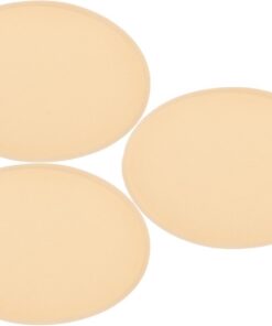 Angoily Éponge à Maquillage Douce pour Peau 3pcs Ovale Beige Lisse et Précise en Polyuréthane Hydrophile Accessoire pour Poudre et Crème Cushion