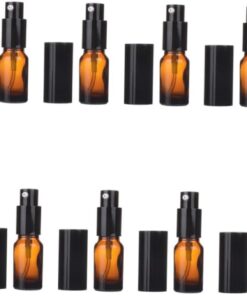 OUNONA 5 pièces Lot de Flacons Vaporisateurs Verre Marron Bouteilles Cosmétiques Rechargeables Spray Fin Durable pour et Outil Cosmétique Portable