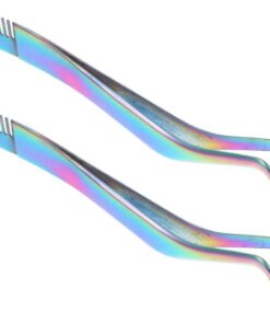 Healvian 2 Pièces Pince à Cils Acier Inoxydable avec Peigne de Outils pour Application de Faux Cils et Épilation des Sourcils Accessoires de Beauté et Hommes