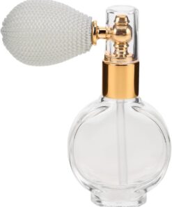 FOMIYES Flacon atomiseur de parfum rechargeable portable en verre avec pulvérisation fine pour le stockage de poudre corporelle et de parfum, outil de maquillage durable et fiable