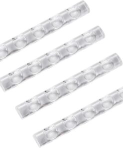 STOBAZA 4 pièces Support de Pinceaux Acryliques pour Manucure Porte-stylo Transparent Compartiments Stable Rangement Pratique pour Outils Nail Art et Pédicure Accessoire de Table Manucure