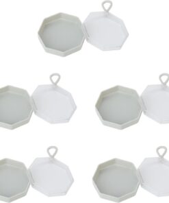 Pilipane Boîte de rangement pour bouffées de poudre, couvercle Transparent, 5 pièces, coussin de maquillage en plastique ABS, conteneur d'éponge, organisateur pour outils cosmétiques,