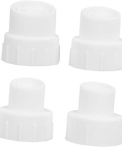 Accessoire Beauté 4 Pièces en Silicone Blanc, Têtes Remplaçables | Embouts Souples, Installation Facile, Remplacement Rapide, pour Soins du Visage Corps
