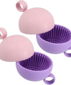 Gatuida 4 Pièces Bol De Nettoyage Pour Pinceaux De Maquillage Récipient De Nettoyage Silicone Pour Outils De Maquillage