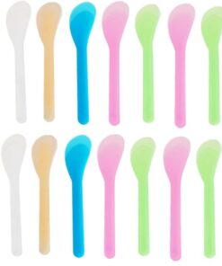 Healeved 150pièces Spatules à Masque De Visage Plastique Colorées Outils Cosmétiques Pour Application De Masque Accessoires De
