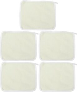 5 pièces Nylon Exfoliating Wash Cloths for Face and Body Bath Scrub Towels with Reinforced Edges Quick-Drying and Non-Absorbent for Daily Home Use
