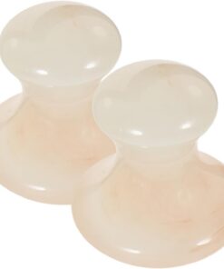 VOSAREA 2pcs Outil de Massage Visage en Résine Forme Champignon Multifonction pour Soins du Visage à Domicile ou Présent Élégant