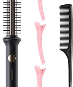 Brosse à friser électrique Anti-brûlure, Arrêt automatique | Brosse Ronde Chauffante Fer à Friser Peigne bouclant électrique chauffant pour volume soin capillaire maison dortoir