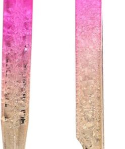 Healvian Lot de 2 Pinces à Épiler Précision en Acier Inoxydable avec Embouts Silicone Souples, Outils Nail Art pour Pose de Strass et Breloques, Accessoires Manucure pour Ongles Décorés,