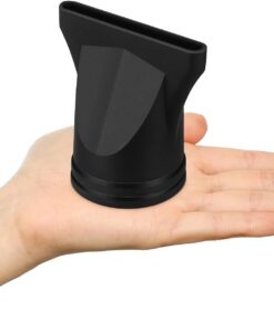 ULTECHNOVO Lot de 2 Embouts de Sèche-cheveux Noirs 4-4,8 Cm Diffuseurs Universels en Nylon Haute Température pour Soins Capillaires Professionnels et Usage Domestique