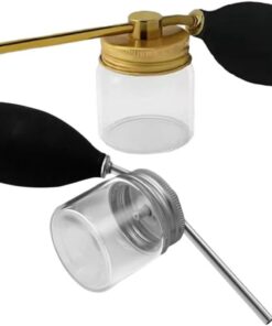 VOSAREA Pulvérisateur de Poudre Capillaire 2pcs en Silicone et Plastique, Bouteille Transparente Rechargeable, Outil Pratique pour Coiffure et Salon Professionnel
