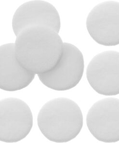VOSAREA 12 Pièces Petit Coussinet de Maquillage Rond en Coton Blanc, Outil de Maquillage Portable Application Confortable de Poudre Visage