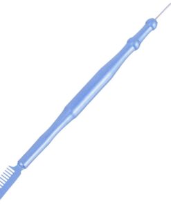 Healvian Outil de Rehaussement de Cils et Coloration des Cils Double Embout Bleu en Acier Inoxydable Petit Taille avec Séparateur Accessoire Maquillage Professionnel
