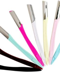 VICASKY 10 Pièces Rasoir à Sourcils Portable Acier Inoxydable Tondeuse à Sourcils pour Femmes Outil de Mise Forme Couleur Aléatoire