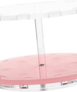 Support Rotatif pour Pince à Épiler, Acrylique, 12 Trous | Rangement pour Outils de Cils, Usage Coiffeuse et Salle de Bain, Design Simple et Élégant