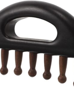 OUNONA Peigne de Massage Multifonction en Bois de Santal à Dents Larges Antistatique Léger et Portable – Massage du Cuir Chevelu Tête Jambes Bras pour Soins Capillaires Quotidiens