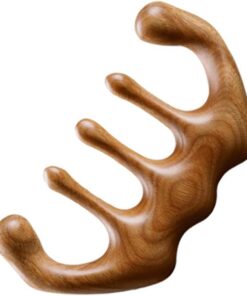 VALICLUD Peigne de Massage à Dents Larges en Bois Vert Sain, pour Massage du Cuir Chevelu, Femmes, Cheveux Épais et Longs, Soins Capillaires, Portable et Léger