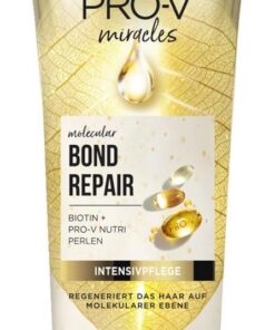 Pantene Pro-V Molecular Bond Repair Soin capillaire efficace en profondeur avec biotine 150 ml, formule Pro-V concentrée pour cheveux extrêmement secs, assure des cheveux visiblement plus sains