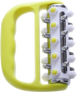 Healeved Rouleau De Massage Facial En Plastique Vert Outil Manuel Relaxant Rond