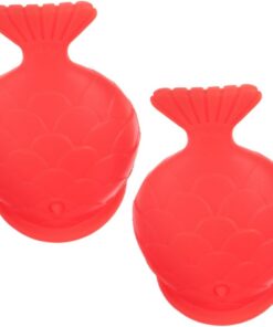 Rehausseur de Lèvres de Poisson, 2 Pièces, Silicone Rouge | Outil Repulpant Portable, Lot de 2, pour Femmes, Accessoire Compact à Emporter