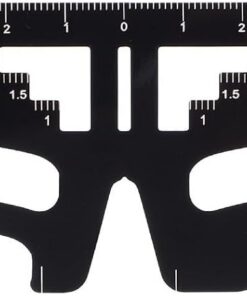 STOBAZA Règle à Sourcils Inoxydable Pochoir Réutilisable pour Maquillage Précis Outil de Positionnement à Trois Points pour Femmes Mesure Rapide et Pratique des Sourcils